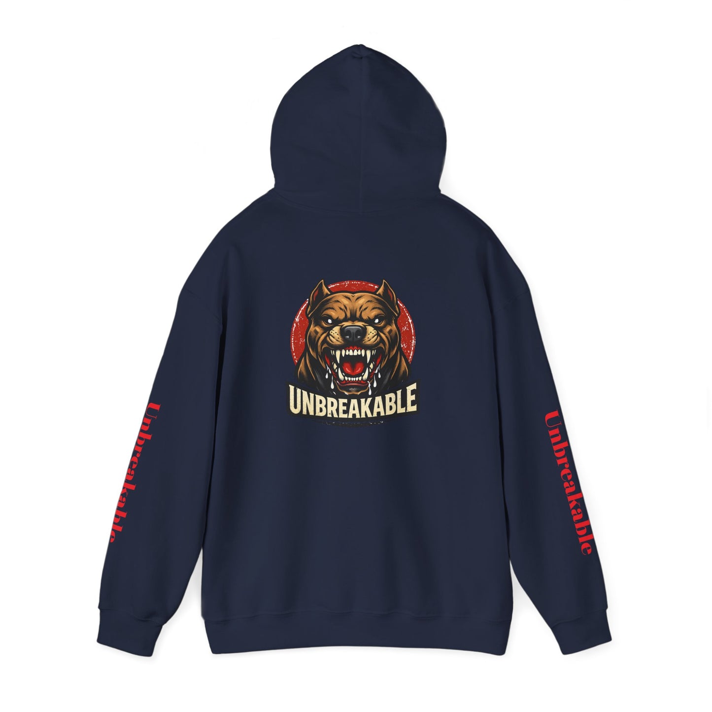 Unbreakable Dog Hoodie — Graphic Pullover with Roaring Dog Design