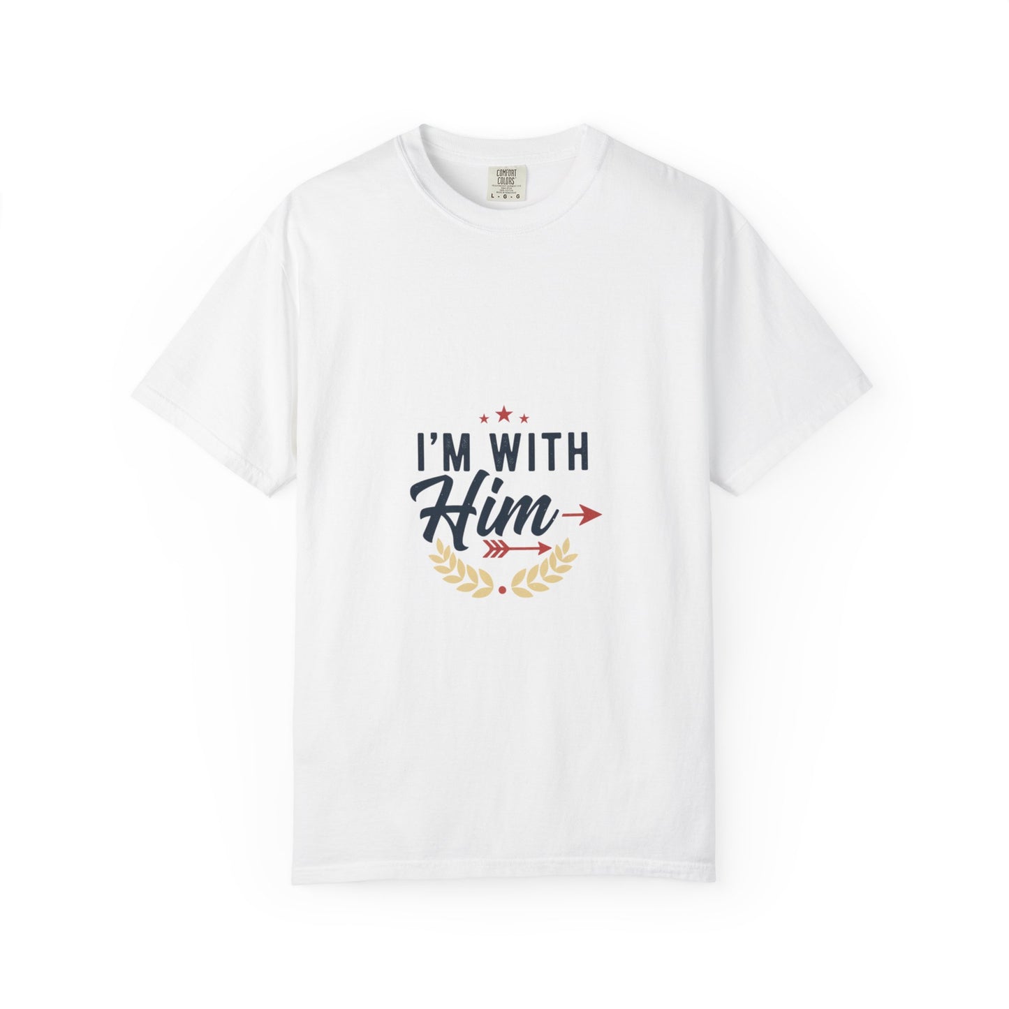 I'm With Him T-Shirt — Patriotic Couple Arrow Graphic Tee