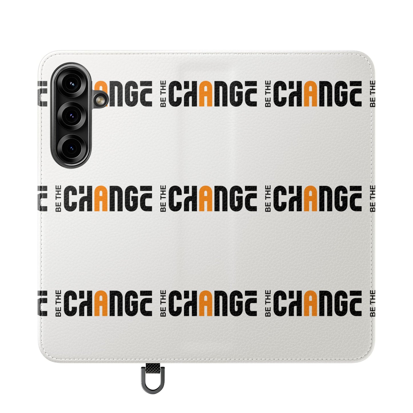 Flip Case - "Be The Change" Repeating Logo Wallet Phone Case
