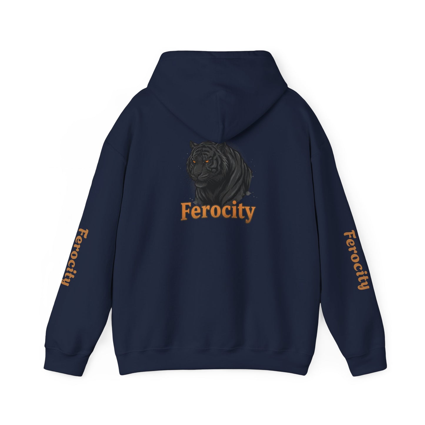 Ferocity Panther Hoodie — Black Big Cat Graphic Hooded Sweatshirt