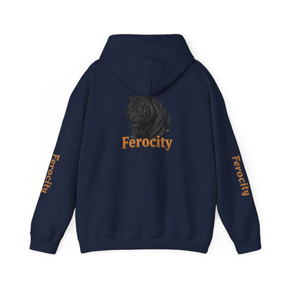 Ferocity Panther Hoodie — Black Big Cat Graphic Hooded Sweatshirt
