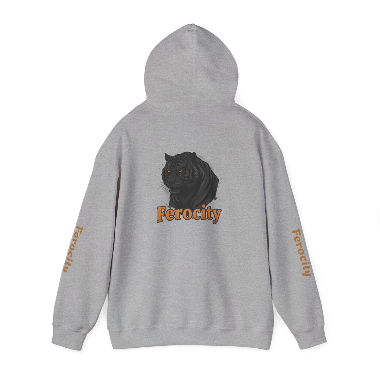 Ferocity Panther Hoodie — Black Big Cat Graphic Hooded Sweatshirt