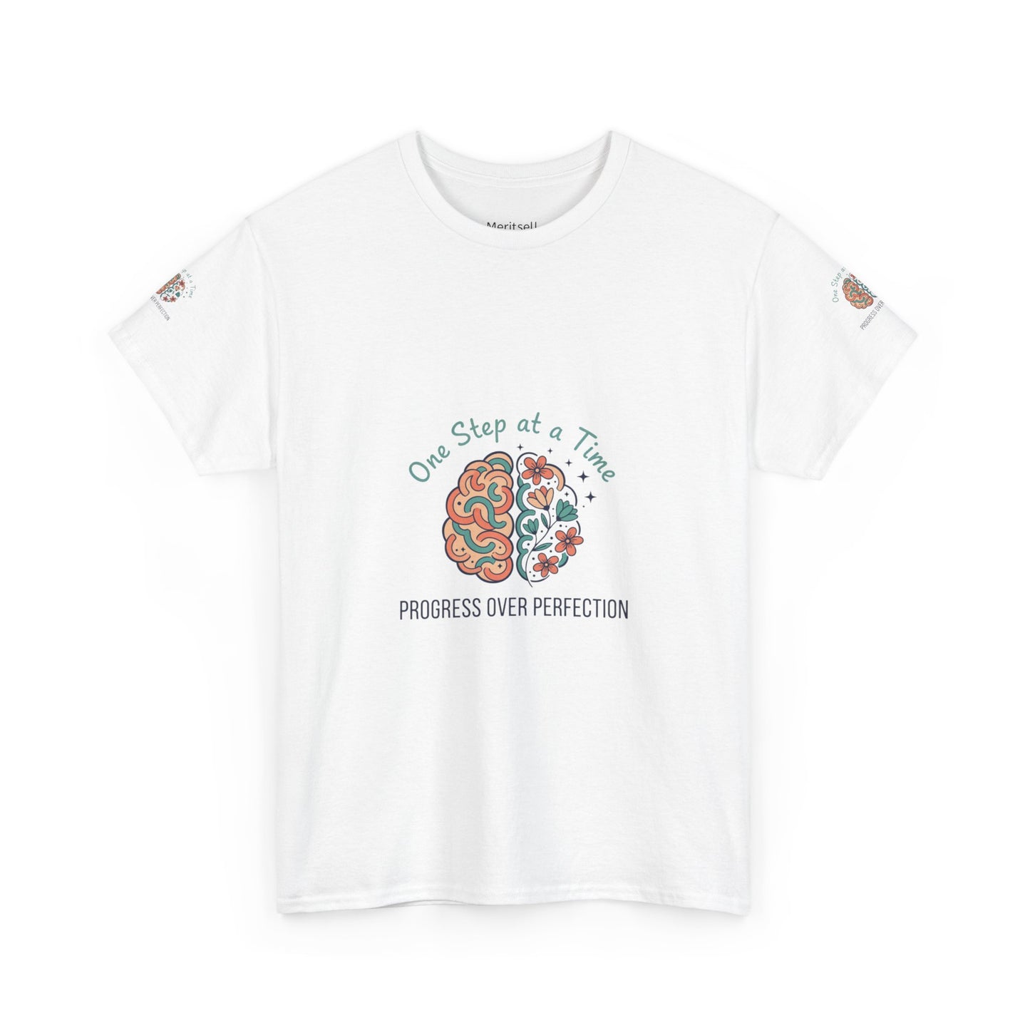 Progress Over Perfection T-Shirt — "One Step at a Time" Mental Health Awareness Tee