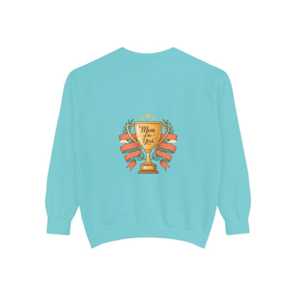 Sweatshirt — "Mom of the Year" Trophy Graphic Crewneck