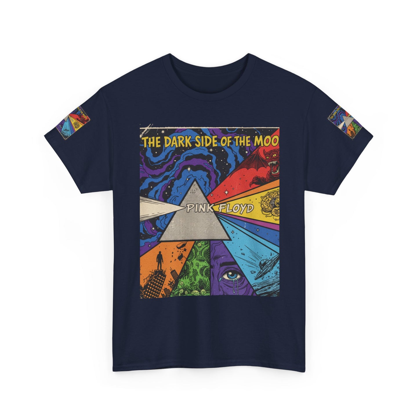 Retro Psychedelic 'The Dark Side of the Moon' Tee