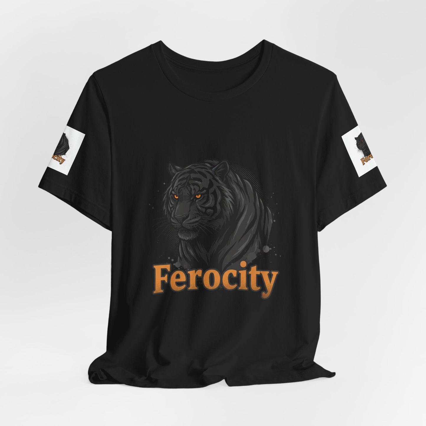 Ferocity Black Panther T‑Shirt – Graphic Tiger Head Tee