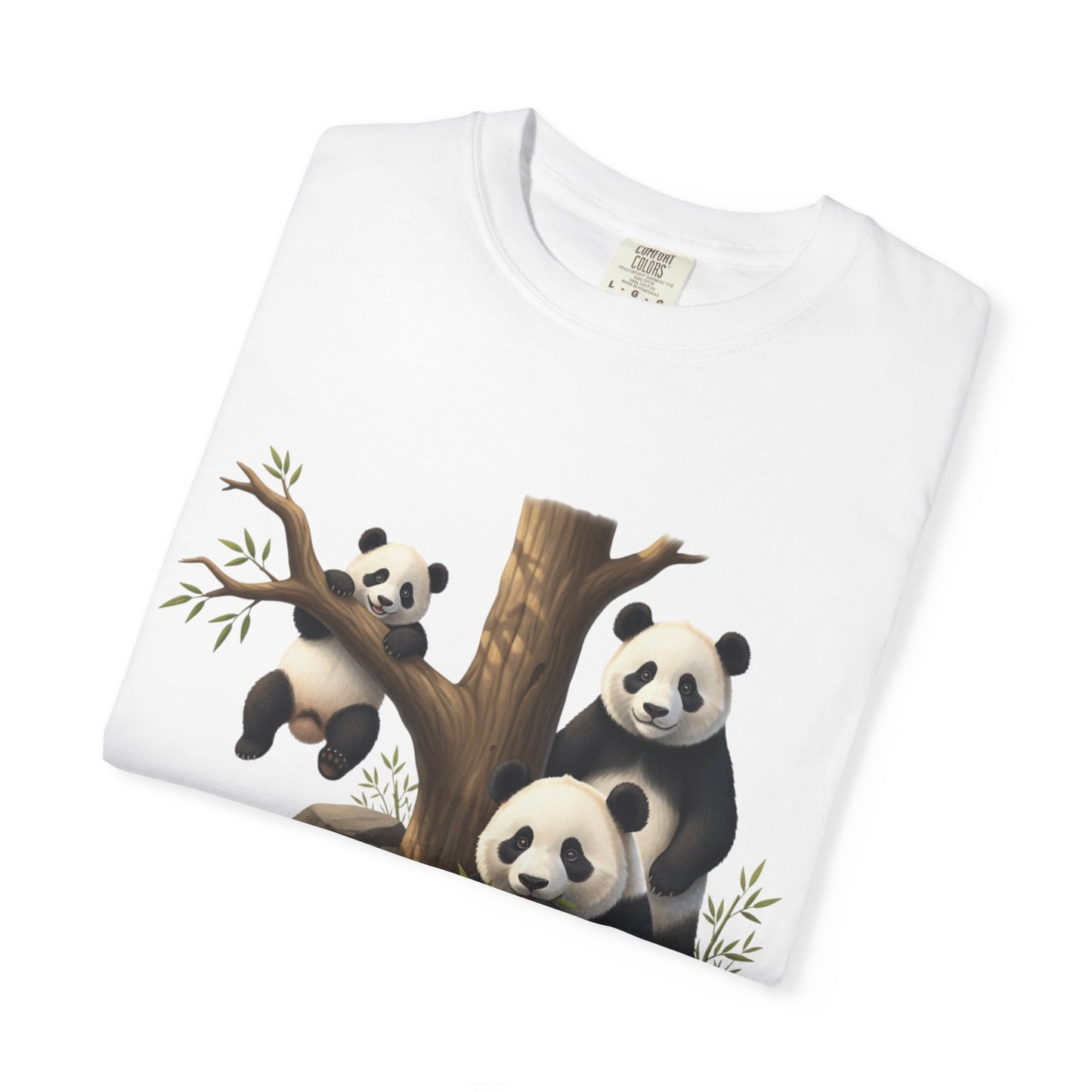 Panda Family T-Shirt — Cute Bamboo Panda Crew Tee
