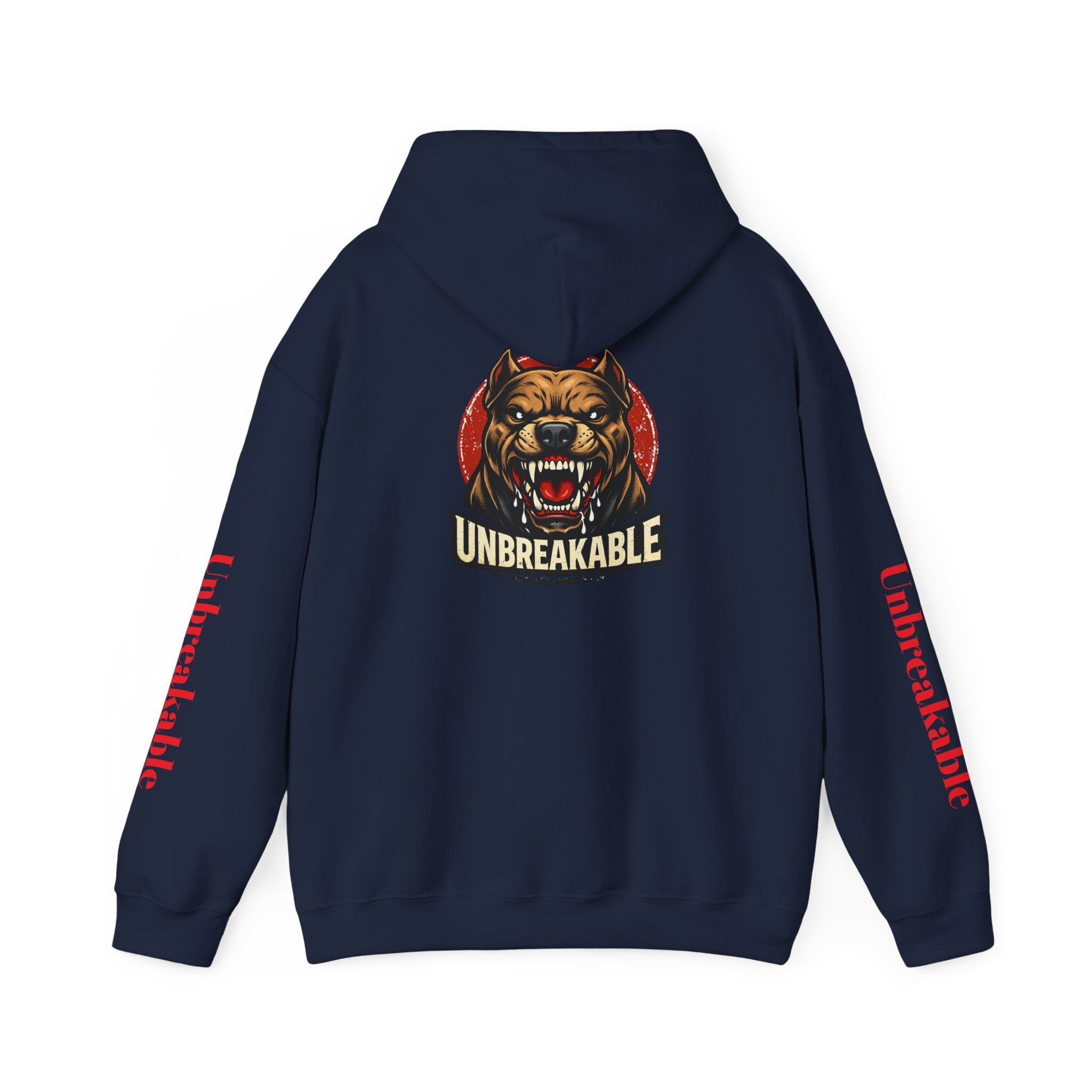 Unbreakable Dog Hoodie — Graphic Pullover with Roaring Dog Design