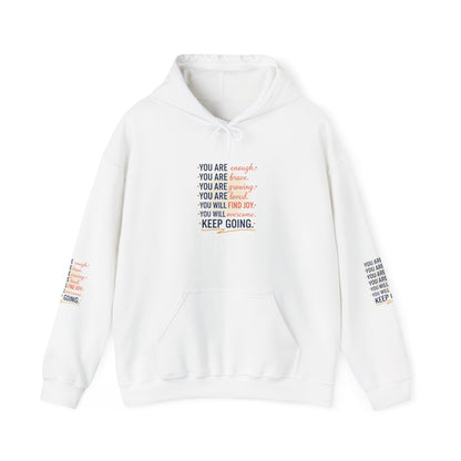 Inspirational 'Keep Going' Hoodie — Positive Affirmation Motivational Sweatshirt
