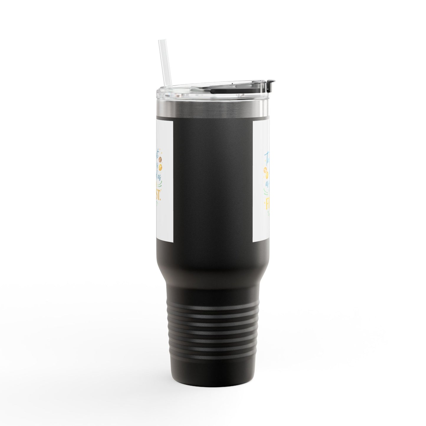 40oz Insulated Travel Mug – “The Last Sip Is As Good As The First” Floral Design