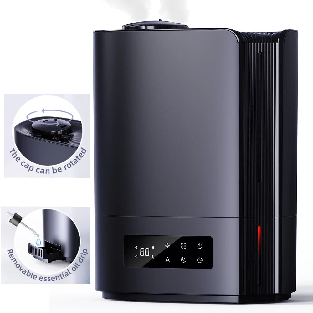 6L Humidifier Ultrasonic RGB Light for Bedroom ,360° Adjustable Mist Direction 60h Aroma Toy for Children's Room,Plants,300 ml/h - Merit Sell