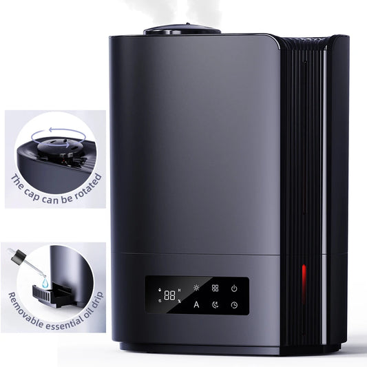 6L Humidifier Ultrasonic RGB Light for Bedroom ,360° Adjustable Mist Direction 60h Aroma Toy for Children's Room,Plants,300 ml/h - Merit Sell