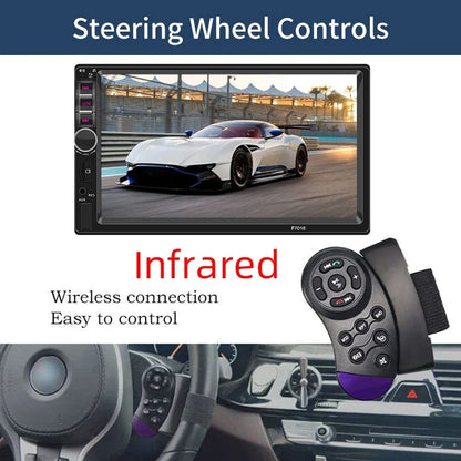 7“ Carplay Car Radio 1 Din Android Auto Universal Multimedia Autoradio Player HD Touch Screen FM AUX Input Bluetooth MirrorLink - Merit Sell