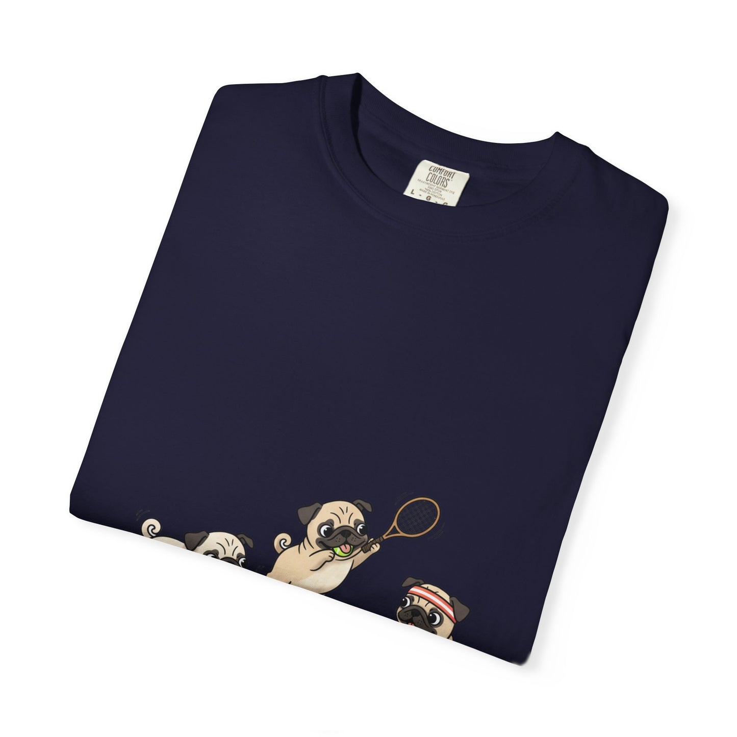 Pug Tennis T-Shirt — Cute Pugs Playing Tennis Graphic Tee