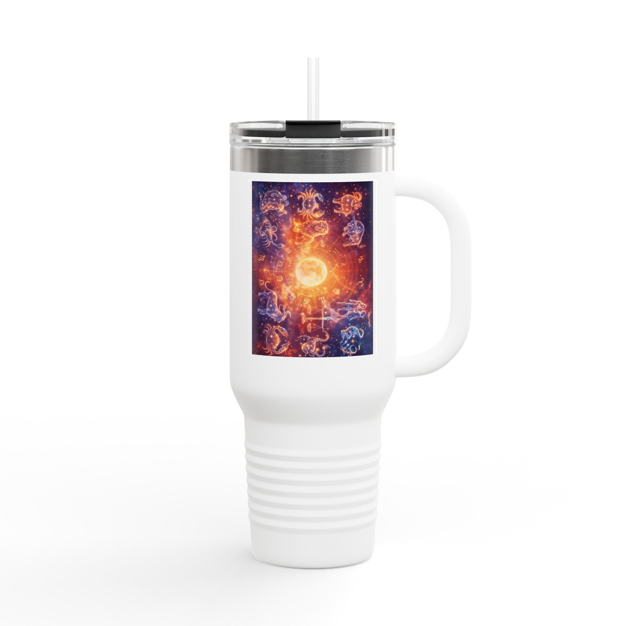 40oz Insulated Travel Mug — Cosmic Energy Zodiac Design