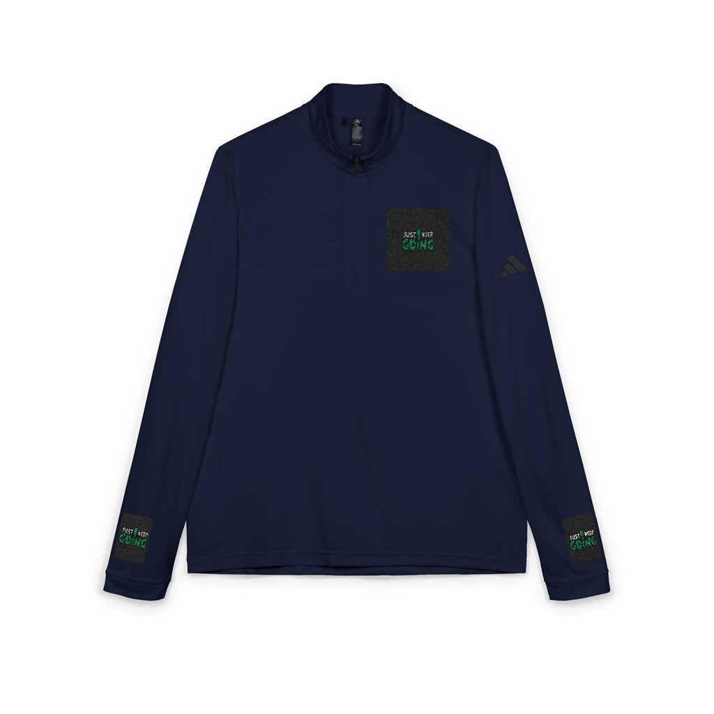 Embroidered Quarter-Zip Pullover — White Athletic Adidas Design