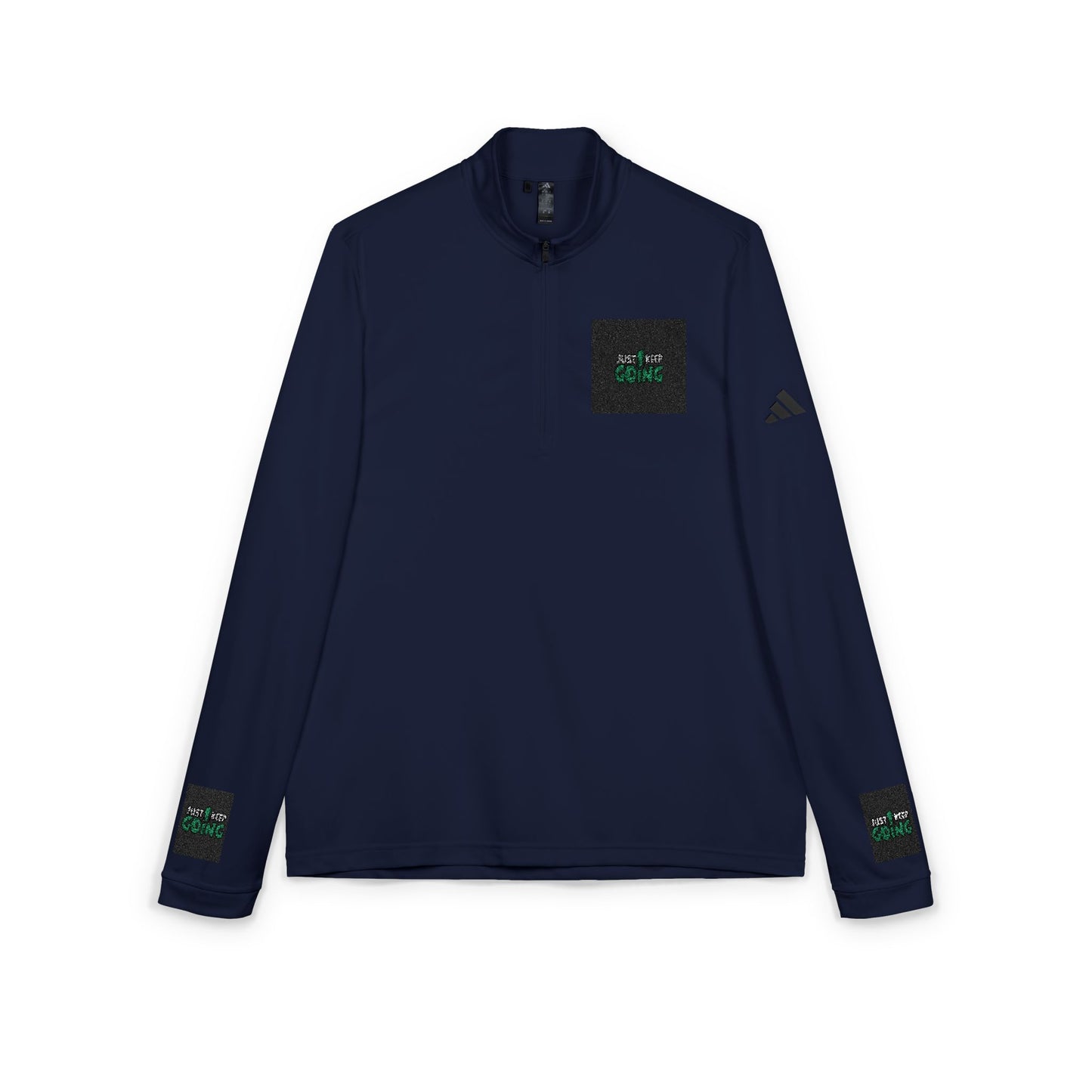 Embroidered Quarter-Zip Pullover — White Athletic Adidas Design