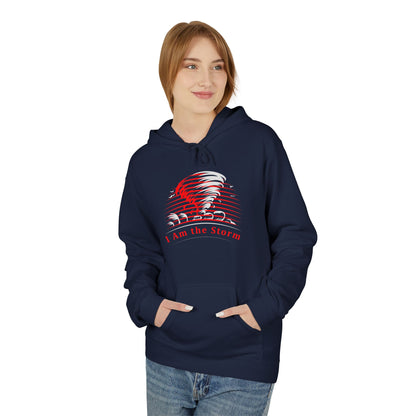 I Am the Storm Hoodie — Red Tornado Graphic Hoodie