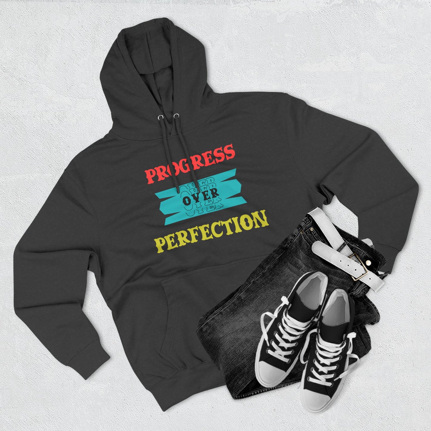 Progress Over Perfection Hoodie — Motivational Cozy Pullover