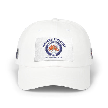 Classic Dad Cap - Retro Sunset Burger Logo Baseball Hat