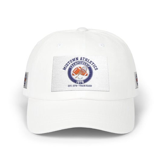 Classic Dad Cap - Retro Sunset Burger Logo Baseball Hat Merit Sell