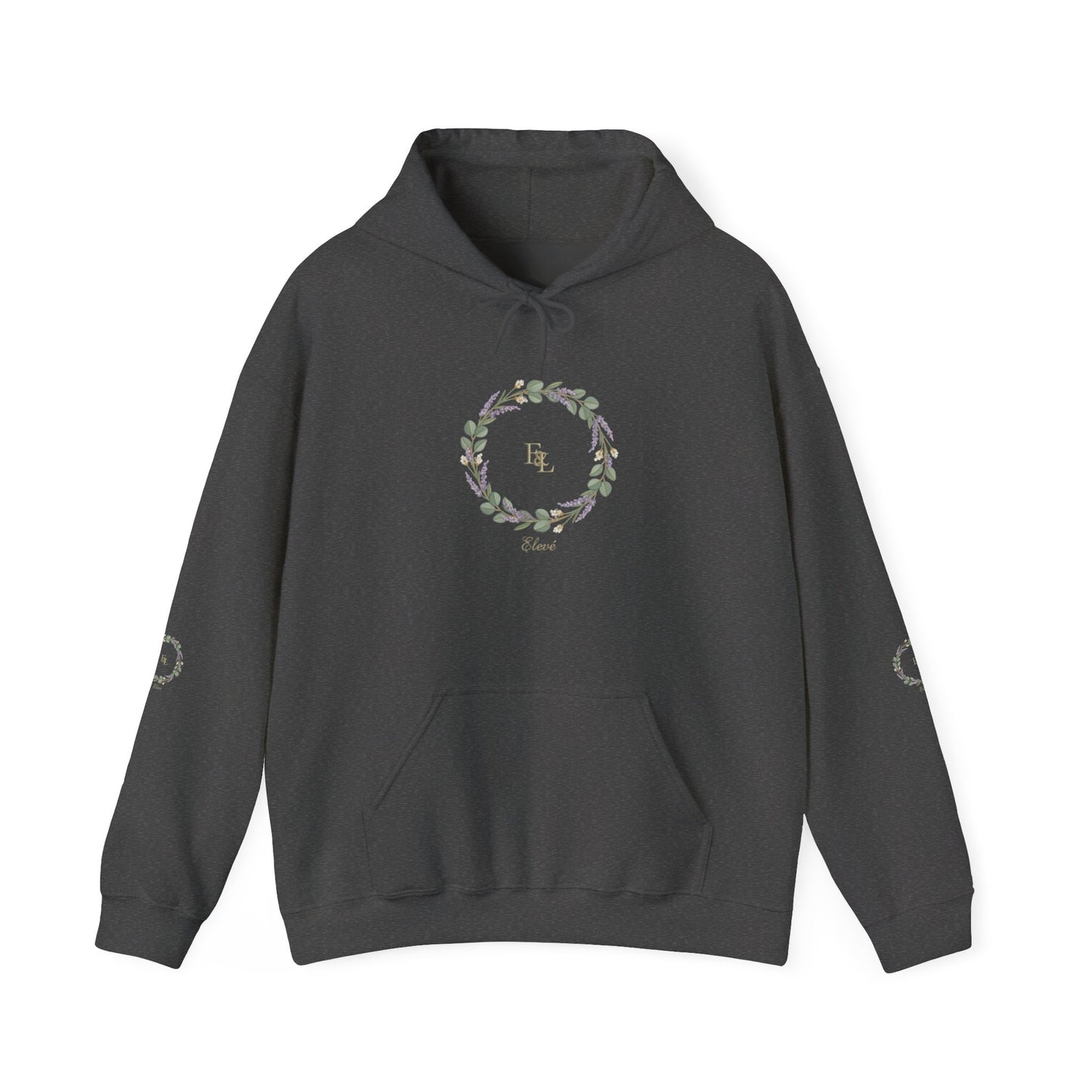 Floral Wreath 'Love' Hoodie — Cozy Botanical Pullover