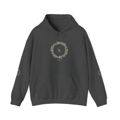 Floral Wreath 'Love' Hoodie — Cozy Botanical Pullover