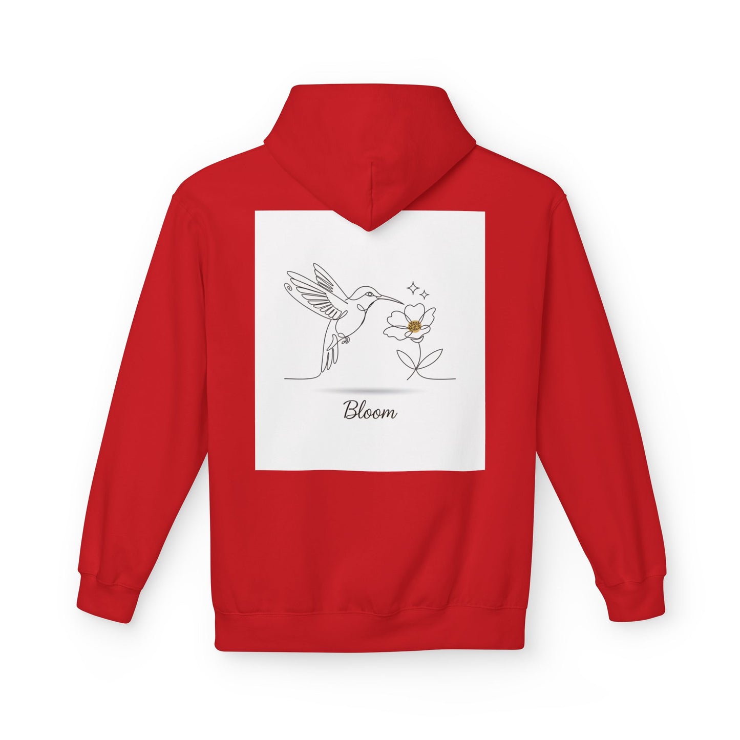 Bloom Hummingbird Hoodie — Floral Minimalist Pullover