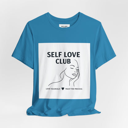 Self Love Club Tee — Minimal Line Art Women’s Wellness T-Shirt