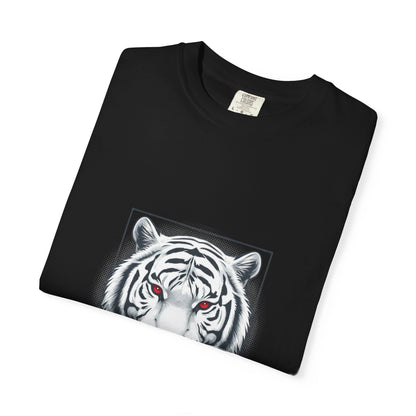 Fearless White Tiger T-Shirt — Bold Graphic Tee with 'FEARLESS' Text