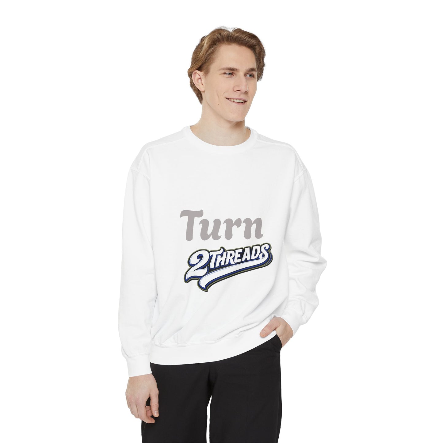 Turn 2Threads Baseball Sweatshirt — Vintage Peace Sign Crewneck
