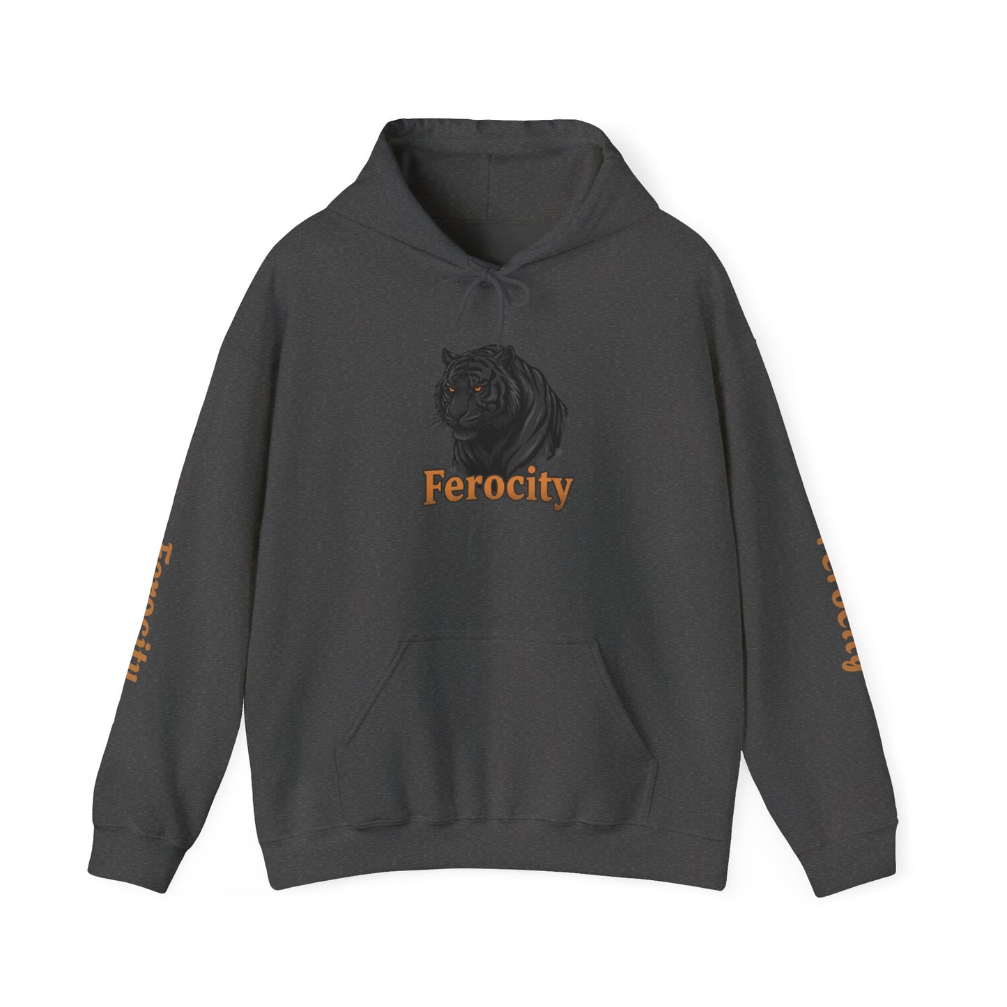 Ferocity Panther Hoodie — Black Big Cat Graphic Hooded Sweatshirt