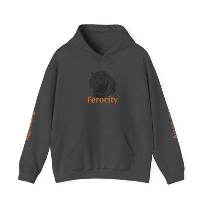 Ferocity Panther Hoodie — Black Big Cat Graphic Hooded Sweatshirt