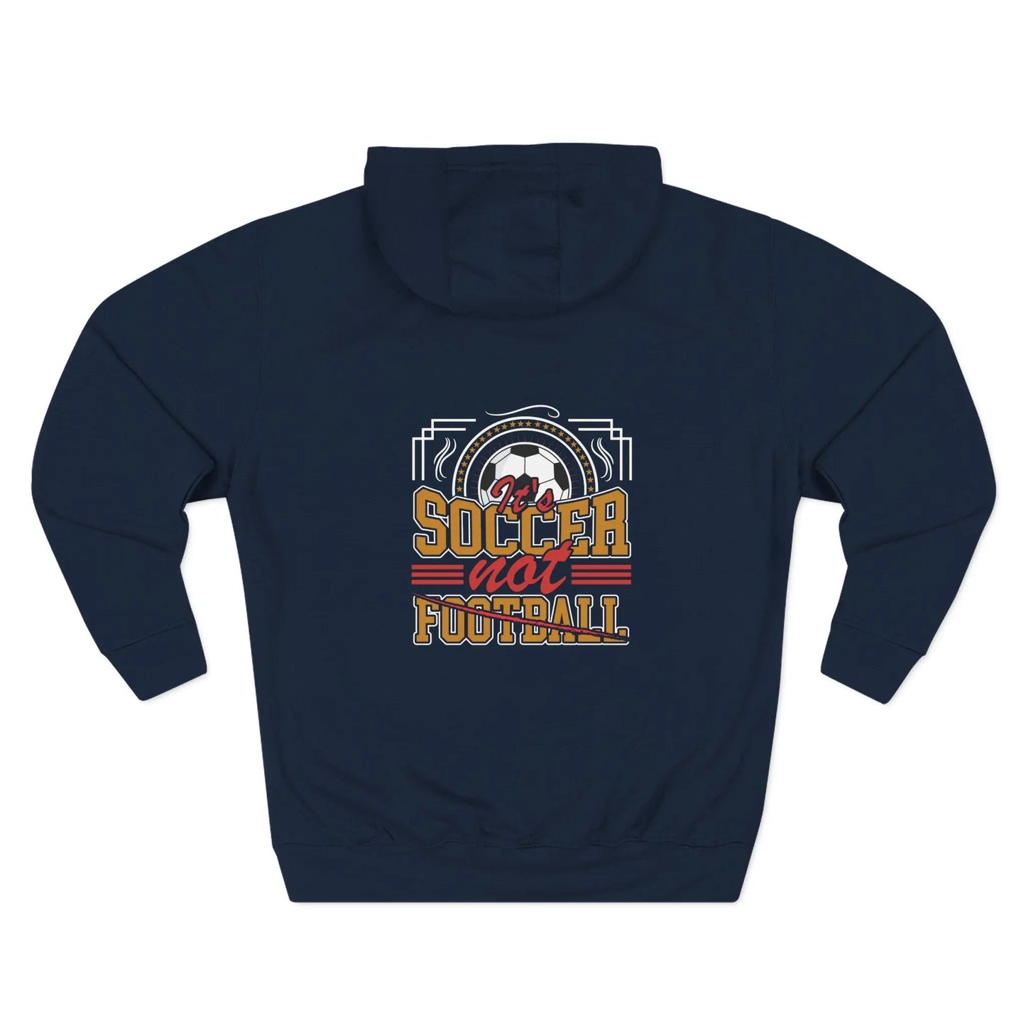 Soccer Not Football Hoodie — Retro Soccer Graphic Fleece Pullover - Merit Sell