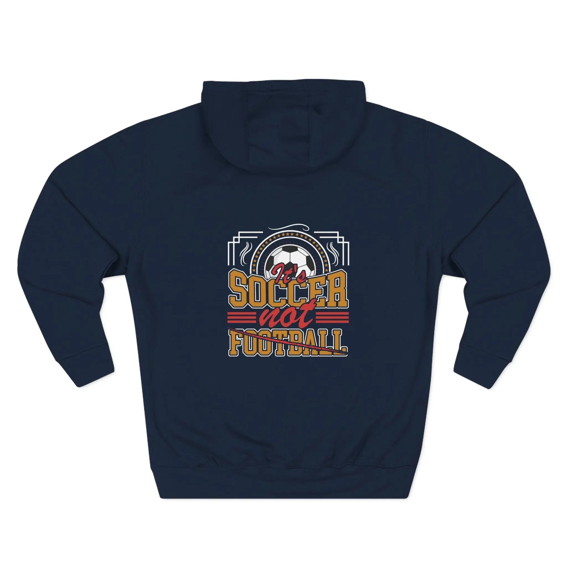 Soccer Not Football Hoodie — Retro Soccer Graphic Fleece Pullover - Merit Sell