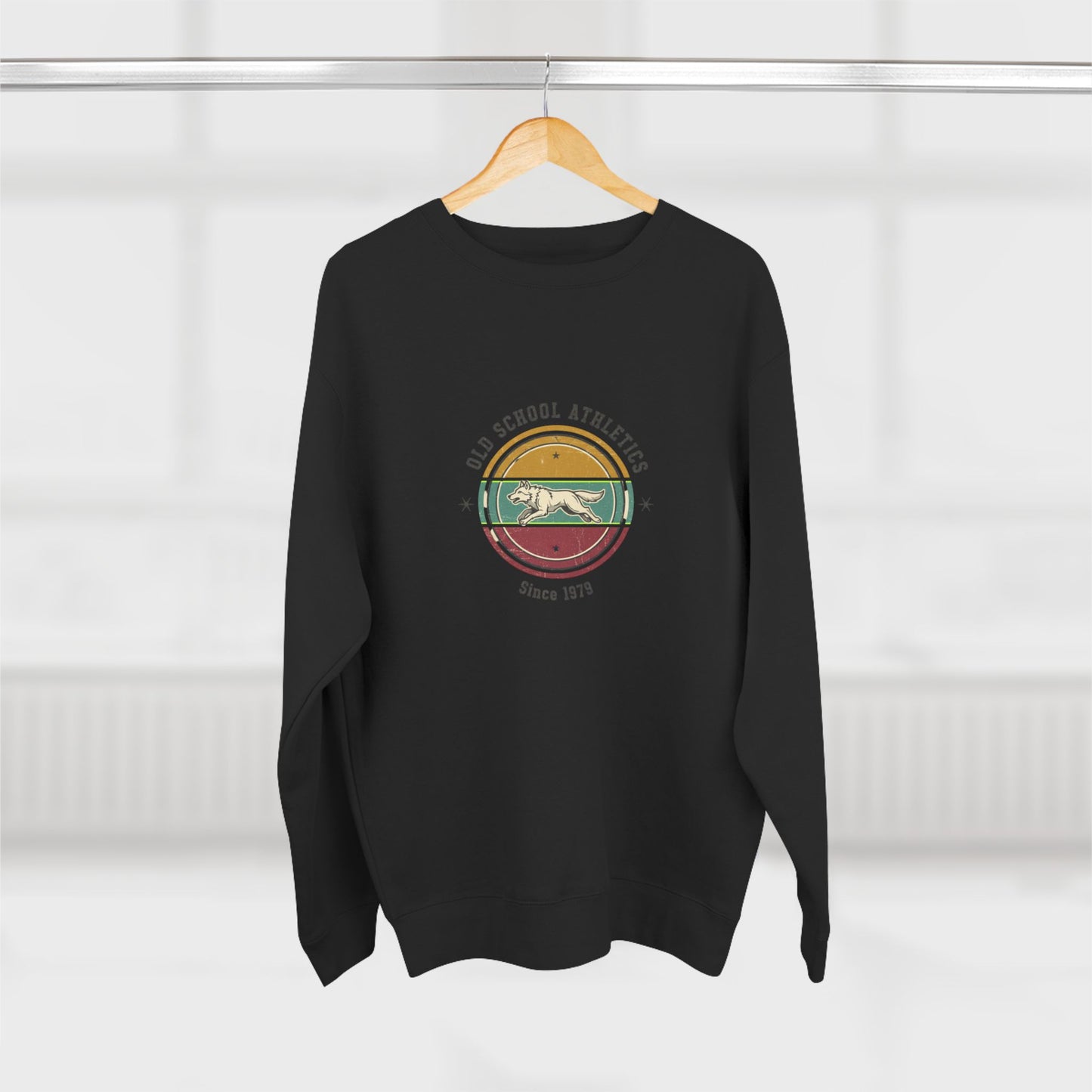 Vintage Surf Crewneck Sweatshirt — "Old School Athletics" Graphic