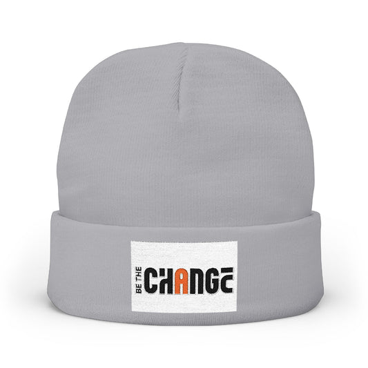 Embroidered 'Change' Knit Beanie — Minimalist Activist Winter Hat Merit Sell