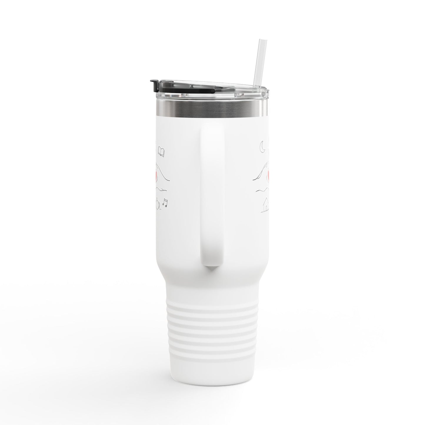 40oz Insulated Travel Mug — Heart & Home Sketch Design