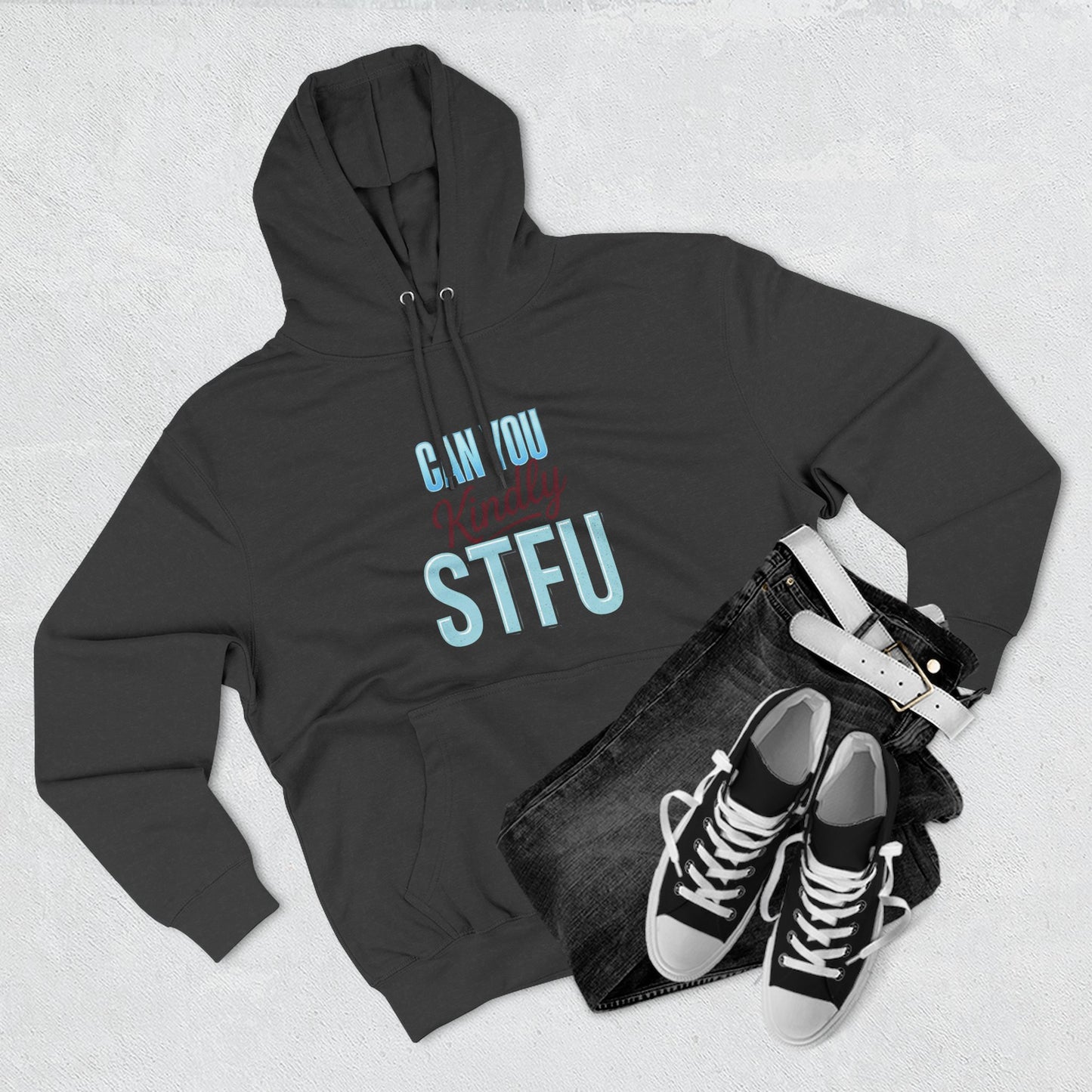 Can You Kindly STFU Hoodie — Funny Football Fan Pullover - Merit Sell