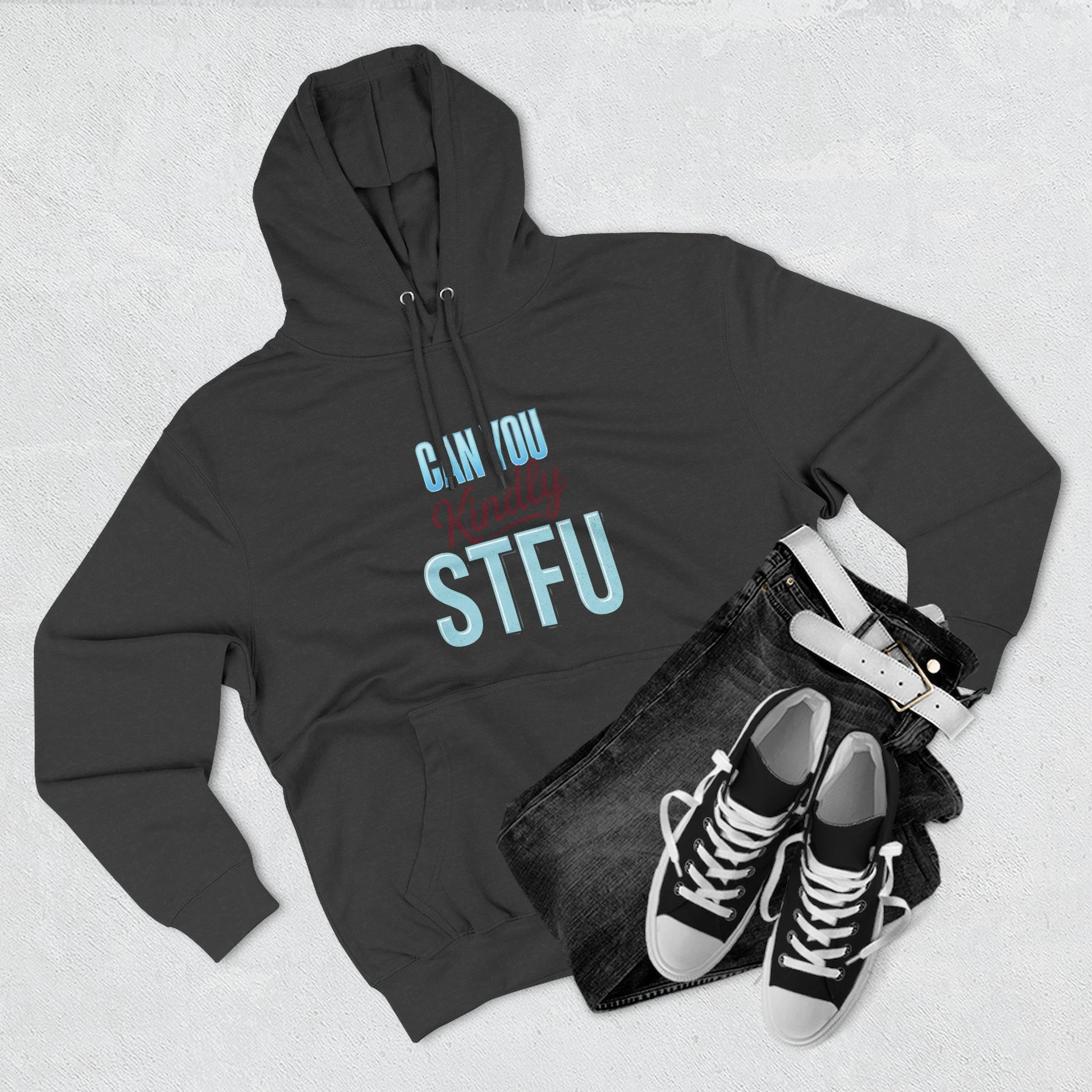 Can You Kindly STFU Hoodie — Funny Football Fan Pullover - Merit Sell