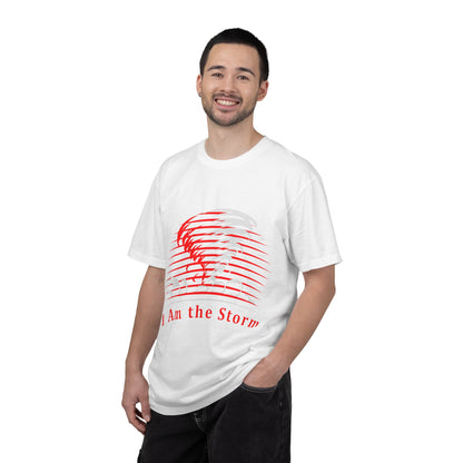 I Am the Storm T-Shirt — Bold Red Tornado Graphic Tee