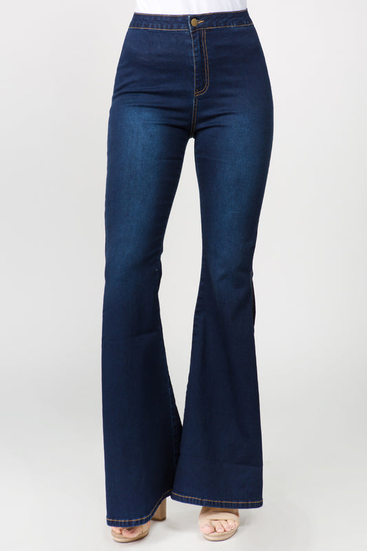 American Bazi Side Slit Flare Jeans | Modern Style