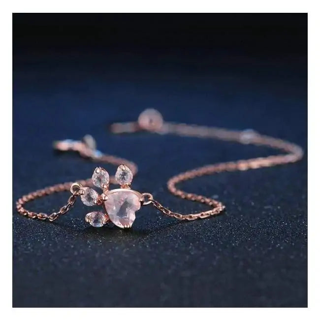 Rose Gold Paw Bracelet