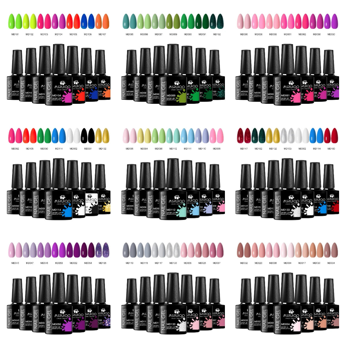 7pc Nail Gel Polish Set DIY Nail Art Design All For Decoration Soak Off UV Gel Long Lasting Manicure Painting Gel Vernis Kits - Merit Sell