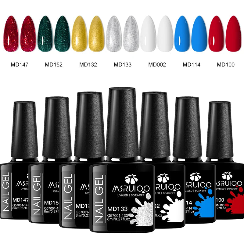 7pc Nail Gel Polish Set DIY Nail Art Design All For Decoration Soak Off UV Gel Long Lasting Manicure Painting Gel Vernis Kits - Merit Sell