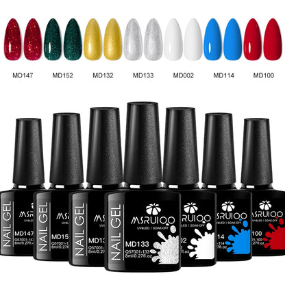 7pc Nail Gel Polish Set DIY Nail Art Design All For Decoration Soak Off UV Gel Long Lasting Manicure Painting Gel Vernis Kits - Merit Sell