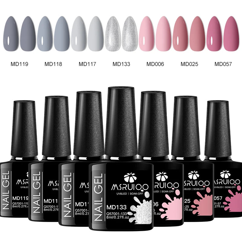 7pc Nail Gel Polish Set DIY Nail Art Design All For Decoration Soak Off UV Gel Long Lasting Manicure Painting Gel Vernis Kits - Merit Sell
