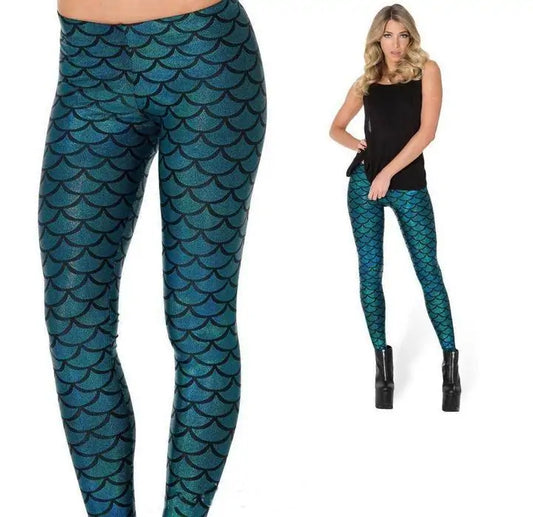 Leg Shaping Reflective Mermaid Leggings