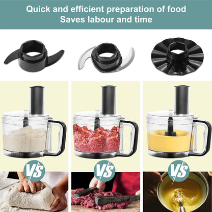 8 in 1 2L Capacity 800W with Jar Home Food Processor Chopper Mixer Electric Blender Juicer - Merit Sell