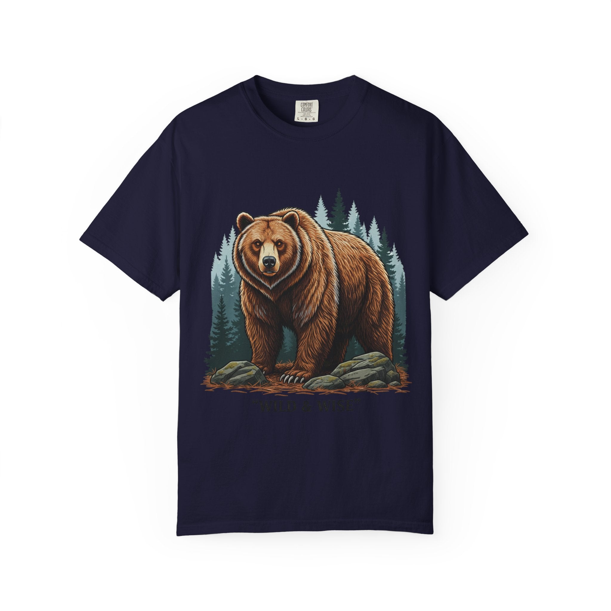Bear Graphic T-Shirt — "Wild & Wise" Forest Adventure Tee